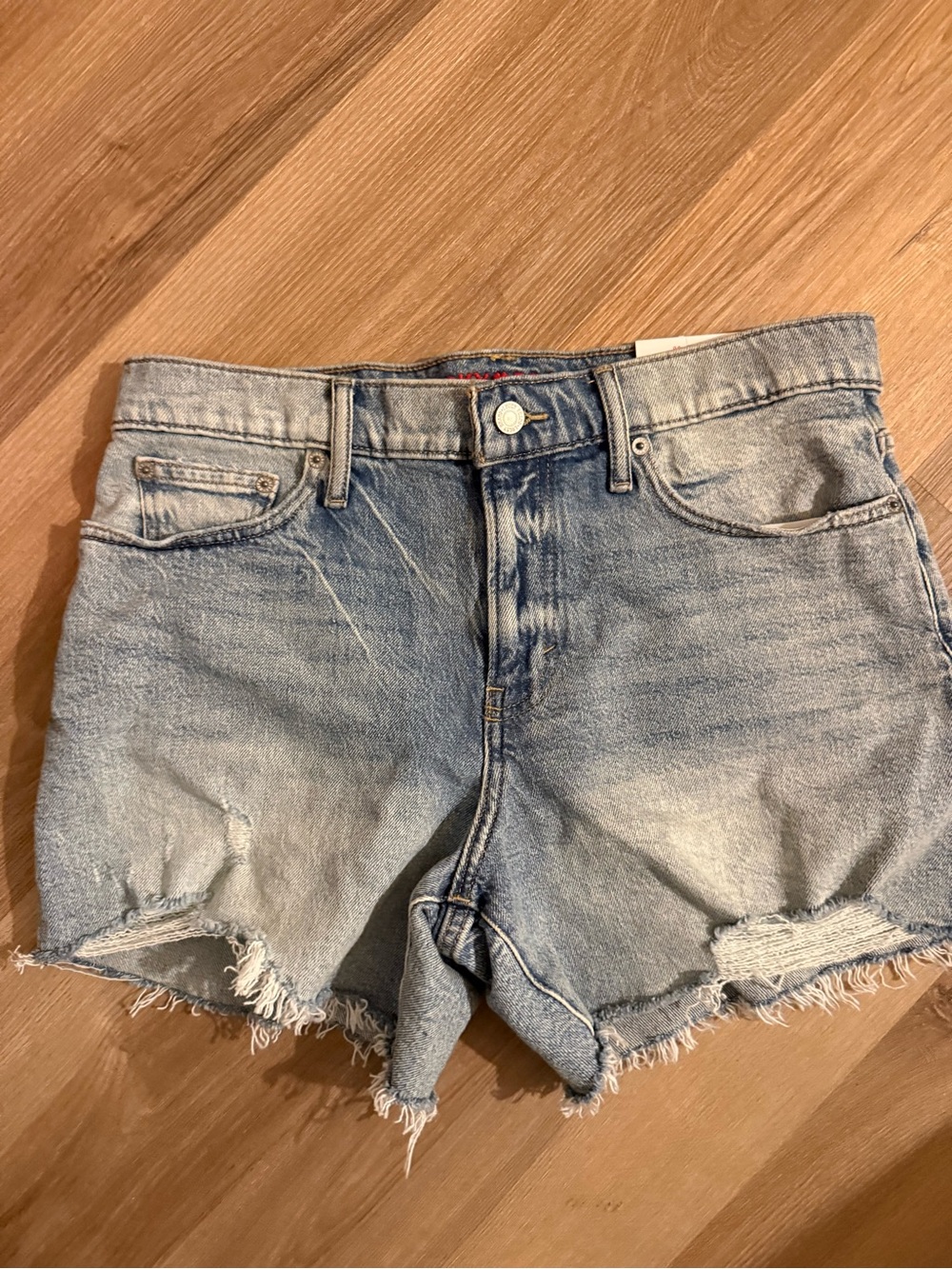 Lucky Brand Light Blue Distressed Denim Cutoff Shorts
